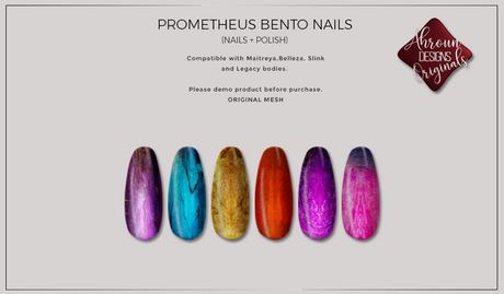 Second Life Marketplace - [AD Originals] Prometheus Nails (Add)